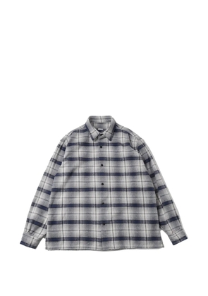 A.PRESSE checked long-sleeve shirt - Blue