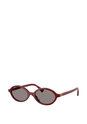Miu Miu Eyewear Regard oval-frame sunglasses - Red