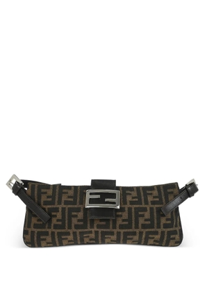 Fendi Pre-Owned 2000 zucca-pattern shoulder bag - Black