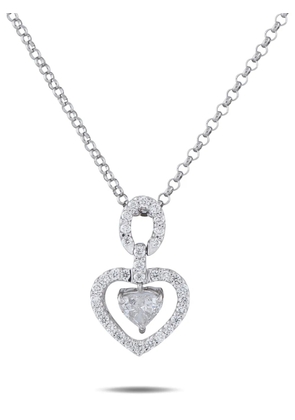 LB Exclusive heart-pendant diamond necklace - Silver