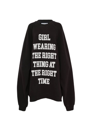Vaquera slogan-print sweatshirt - Black