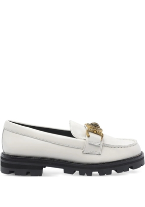 Kurt Geiger London embellished round-toe loafers - White