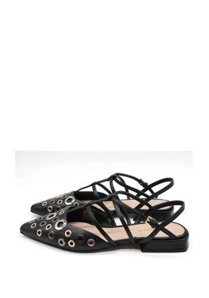 Tosca Blu eyelet strappy flat pumps - Black