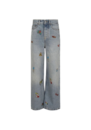 Fiorucci toys-print straight-leg jeans - Blue