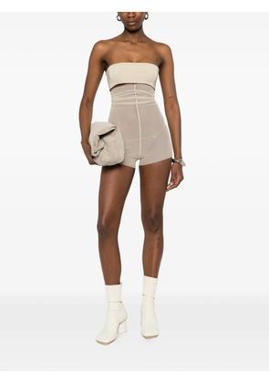 Rick Owens high-waisted stretch shorts - Neutrals