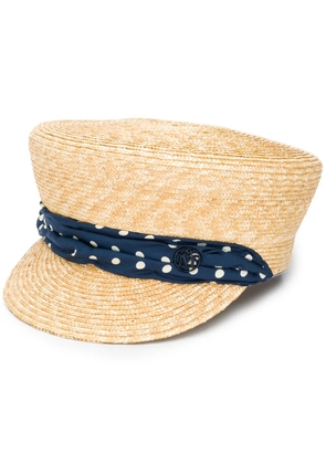 Maison Michel straw sailor cap - Neutrals