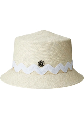 Maison Michel Arsene straw bucket hat - Neutrals