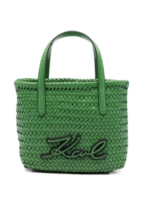 Karl Lagerfeld braided tote bag - Green