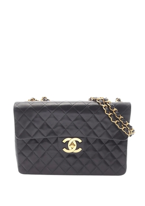 CHANEL Pre-Owned 1994-1996 Jumbo XL Classic Lambskin Single Flap shoulder bag - Black