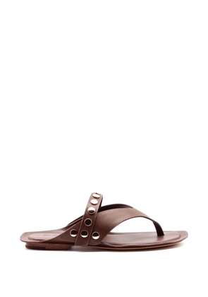 Elena Iachi studded leather sandals - Brown