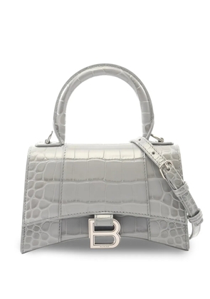 Balenciaga Pre-Owned xs Hourglass croc-embossed two-way tote bag - Grey