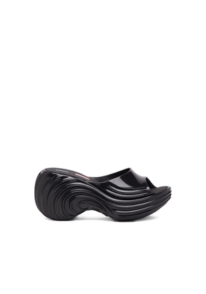 Diesel x Melissa platform wave sandals - Black
