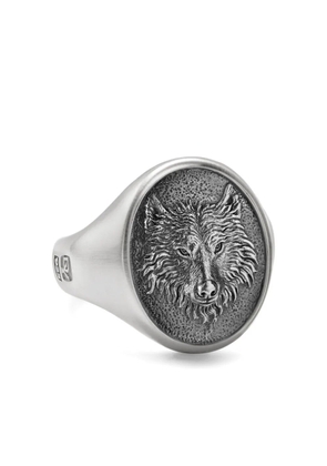 David Yurman sterling silver Petrvs Wolf signet ring (21.5mm)