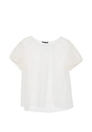 SUSANNE BOMMER sheer short-sleeve T-shirt - Neutrals
