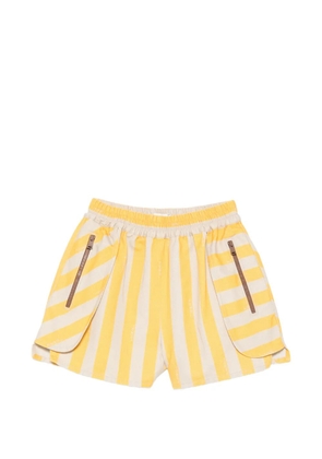 FENDI striped shorts - Yellow