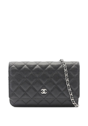 CHANEL Pre-Owned 2019 Matelasse chain wallet - Black