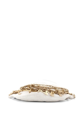 CHANEL Pre-Owned All About Chains Waist Bag Quilted Lambskin belt bag - White