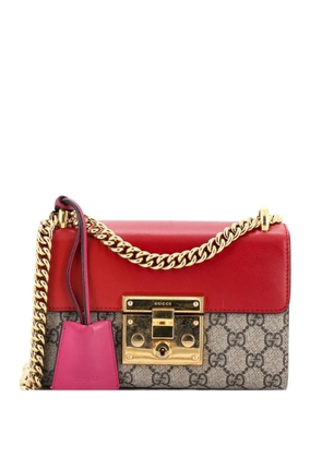 Gucci Pre-Owned Padlock Shoulder Bag GG Coated Canvas and Leather Small crossbody bag - Brown