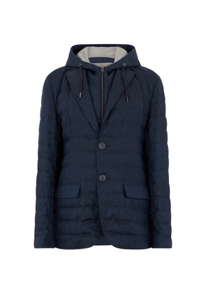 Herno hooded padded blazer - Blue