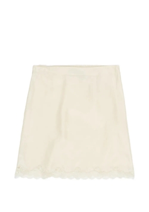 Bimba y Lola lace-hem mini skirt - Neutrals
