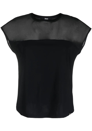 Herno tulle-panel T-shirt - Black