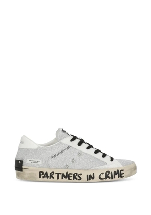 Crime London lece-up sneakers - Silver