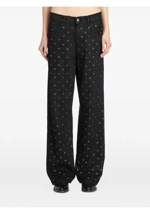 Haikure Bonnie eyelet-details jeans - Black