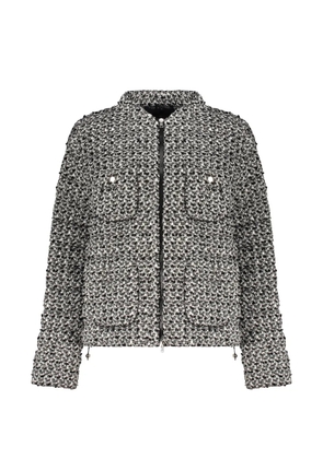 Herno zip-up bouclé puffer jacket - Black