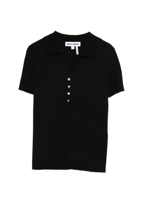 DKNY buttoned knitted top - Black