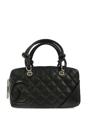 CHANEL Pre-Owned 2006 Cambon Ligne quilted leather tote bag - Black