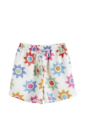 Chinti & Parker elasticated-waistband printed shorts - White