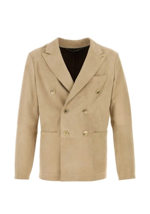 Canali suede blazer - Neutrals