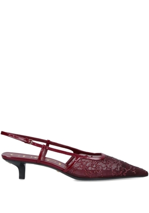 Gucci 35mm GG-embellished pumps - Red
