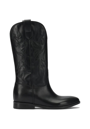 strategia shoes Strategia embroidered leather boots - Black