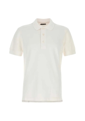 TOM FORD lyocell cotton polo shirt - Neutrals