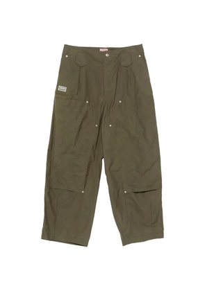 Kenzo quilted-panel trousers - Green