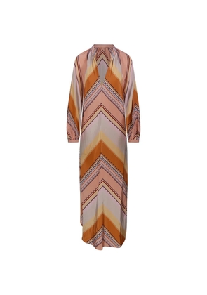 Mr.Mrs Shirt striped V-neck dress - Orange
