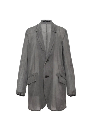 Y's single-breasted tailored linen blazer - Grey