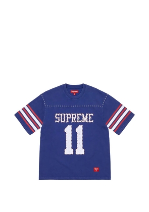Supreme studded football T-shirt - Blue