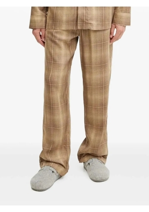 CDLP checked pyjama trousers - Neutrals