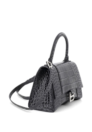 Balenciaga Pre-Owned Hourglass Top Handle Bag Crocodile Embossed Leather Small crossbody bag - Grey
