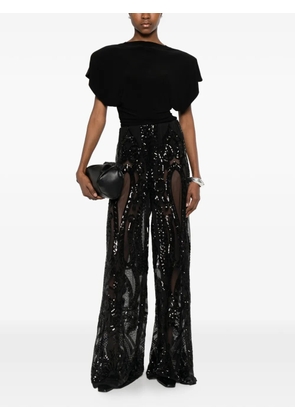 Norma Kamali embellished palazzo pants - Black
