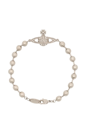 Vivienne Westwood Thames Mini Bas orb-motif crystal-embelished bracelet - Silver