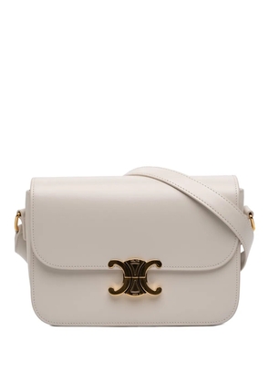 Celine Pre-Owned 2024 Classique Shiny Calfskin Triomphe crossbody bag - White