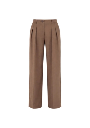 Armani Exchange belt loops pleated trousers - Brown
