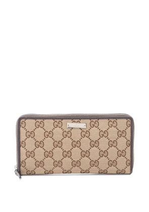 Gucci Pre-Owned canvas zip round wallet - Neutrals