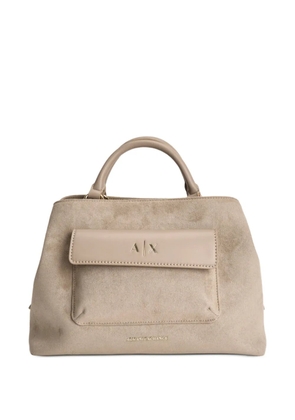 Armani Exchange flap shoulder bag - Neutrals