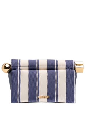 Jacquemus Pre-Owned 2010-2026 Bicolor Raffia La Pochette Rond Carre clutch bag - White