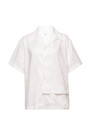 Y's open-collar short-sleeve cotton shirt - White