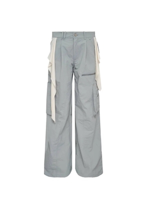 Hache layered tie-detail trousers - Blue